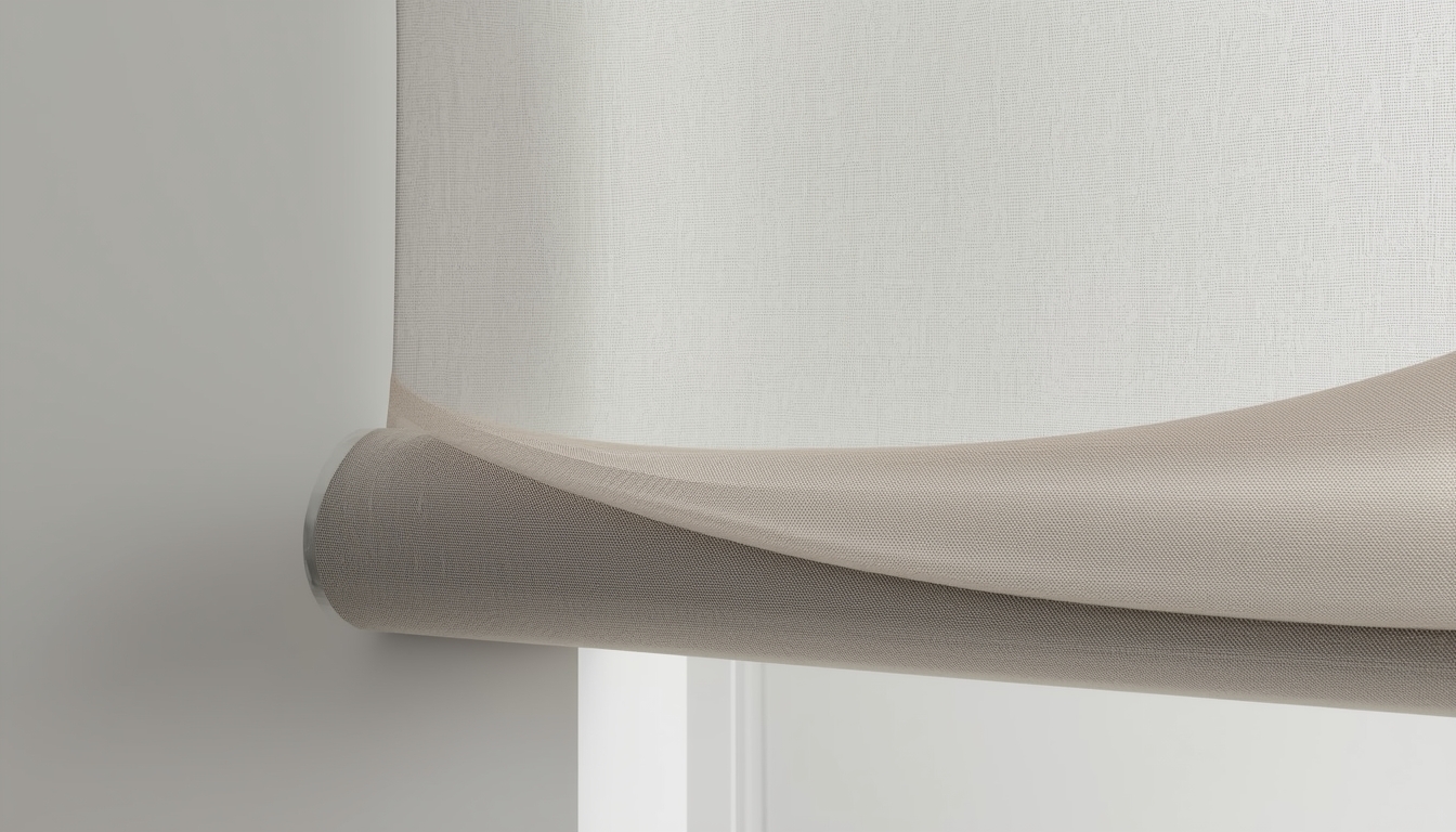 Persianas enrollables modernas en tela translúcida